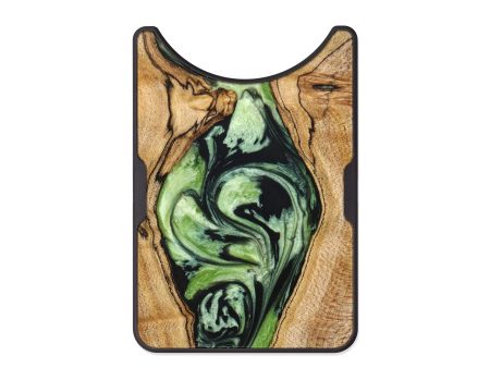 Alloy Wood+Resin Wallet - Alondra (Green, 635349) Discount