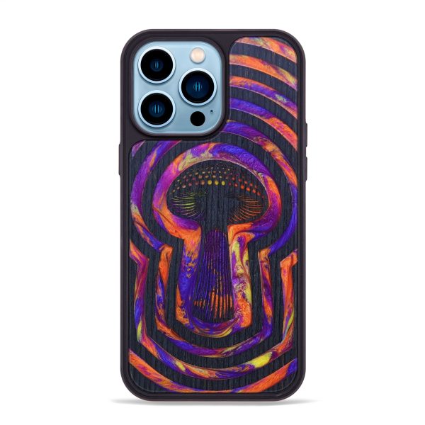 iPhone 14 Pro Max Wood+Resin Phone Case - Tammie (Retro, 634472) Cheap