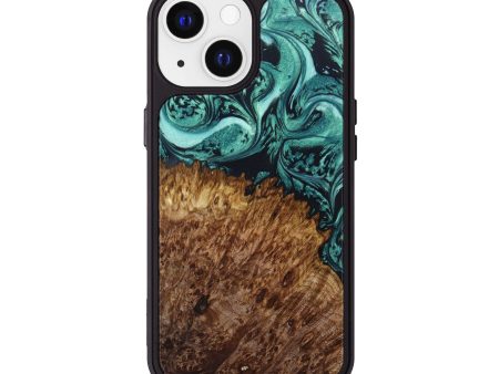 iPhone 13 Wood+Resin Phone Case - Maylynn (Green, 633903) Online Sale