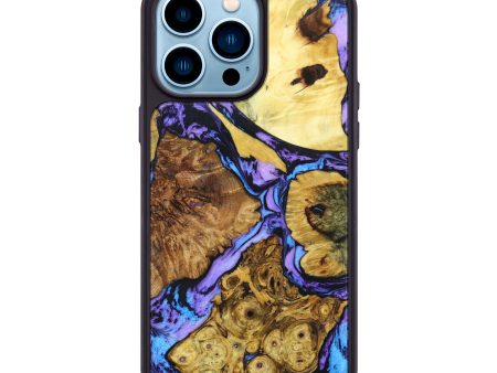 iPhone 14 Pro Max Wood+Resin Phone Case - Armando (Mosaic, 633660) Online now