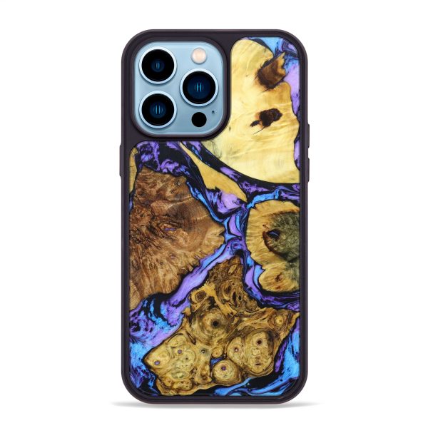 iPhone 14 Pro Max Wood+Resin Phone Case - Armando (Mosaic, 633660) Online now