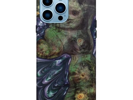 iPhone 14 Pro Max Wood+Resin Live Edge Phone Case - Jayendra (Purple, 633282) For Sale