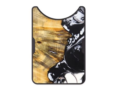 Alloy Wood+Resin Wallet - Jaylynn (Black & White, 631865) on Sale