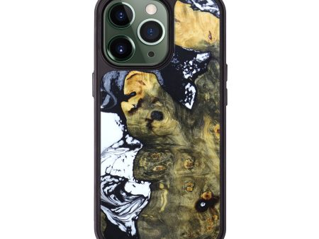 iPhone 13 Pro Wood+Resin Phone Case - Arjun (Black & White, 633415) Supply