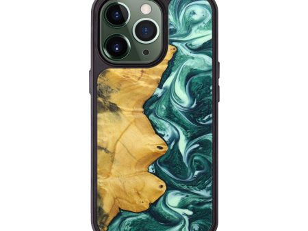 iPhone 13 Pro Wood+Resin Phone Case - Marisa (Green, 631717) Online Sale