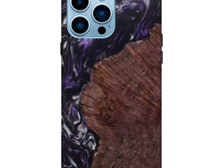 iPhone 14 Pro Max Wood+Resin Live Edge Phone Case - Angelika (Purple, 633190) Online