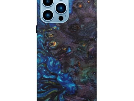 iPhone 14 Pro Max Wood+Resin Live Edge Phone Case - Lynelle (Blue, 633524) Online Hot Sale