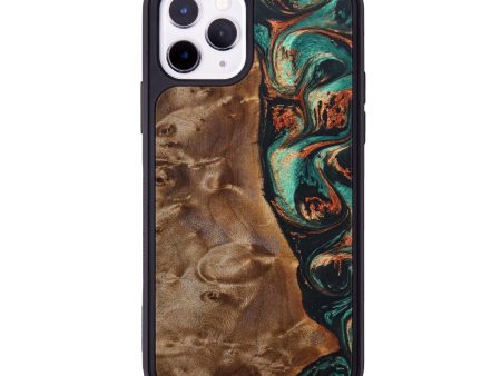 iPhone 11 Pro Wood+Resin Phone Case - Roman (Green, 634567) on Sale