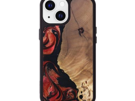 iPhone 13 Wood+Resin Phone Case - Lydie (Red, 633564) on Sale