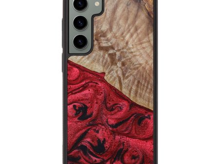 Galaxy S23 Plus Wood+Resin Phone Case - Cynthia (Red, 631989) Discount