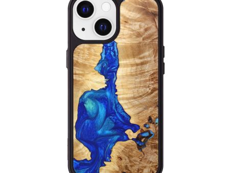 iPhone 13 Wood+Resin Phone Case - Braelynn (Blue, 632374) Online