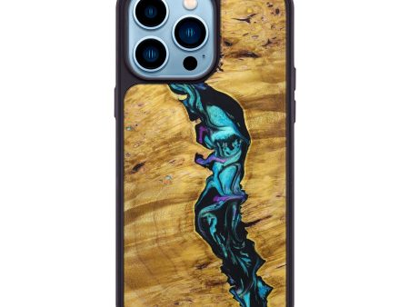 iPhone 14 Pro Max Wood+Resin Phone Case - Thea (Purple, 632869) Discount