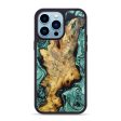 iPhone 14 Pro Max Wood+Resin Phone Case - Aloysia (Green, 633917) Online Sale