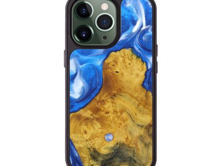 iPhone 13 Pro Wood+Resin Phone Case - Nikhil (Blue, 632469) Online now