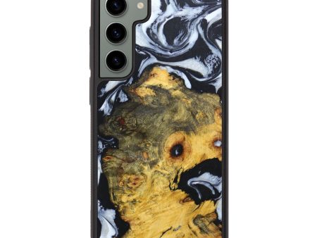 Galaxy S23 Plus Wood+Resin Phone Case - Dawson (Black & White, 635433) Supply