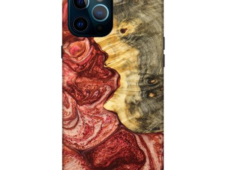 iPhone 12 Pro Max Wood+Resin Live Edge Phone Case - Lindsey (Red, 633194) Online Hot Sale