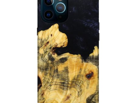 iPhone 12 Pro Max Wood+Resin Live Edge Phone Case - Kaison (Black & White, 633090) Cheap