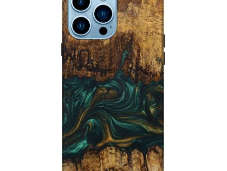 iPhone 14 Pro Max Wood+Resin Live Edge Phone Case - Greysen (Artist Pick, 631447) For Sale