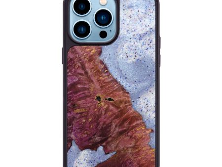 iPhone 14 Pro Max Wood+Resin Phone Case - Angelo (Purple, 635276) Cheap