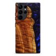 Galaxy S22 Ultra Wood+Resin Live Edge Phone Case - Othella (Blue, 633226) For Sale