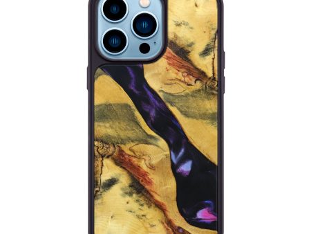 iPhone 14 Pro Max Wood+Resin Phone Case - Starla (Purple, 633471) Discount