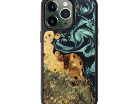 iPhone 13 Pro Wood+Resin Phone Case - Zion (Green, 632569) Online