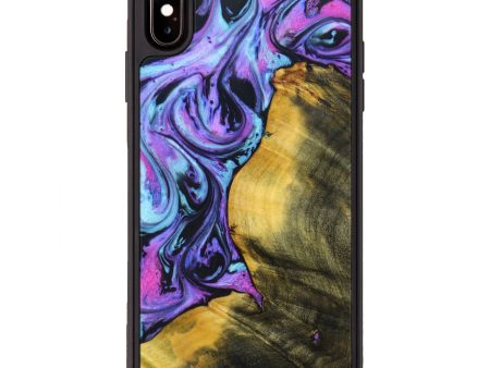 iPhone Xs Max Wood+Resin Phone Case - Jeremy (Purple, 635280) Online Hot Sale