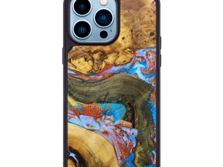 iPhone 14 Pro Max Wood+Resin Phone Case - Camille (Mosaic, 633666) Cheap