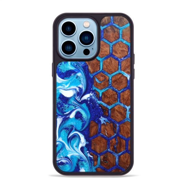 iPhone 14 Pro Max Wood+Resin Phone Case - Cheyenne (Pattern, 632162) Online now