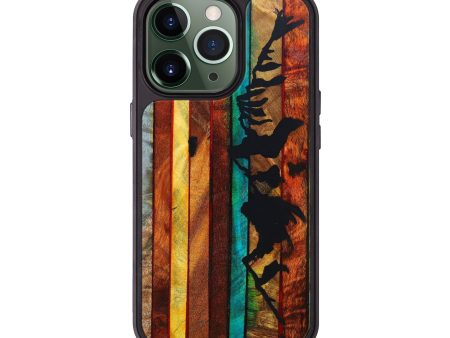 iPhone 13 Pro Wood+Resin Phone Case - Marigold (Pattern, 631925) For Sale