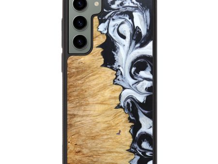 Galaxy S23 Plus Wood+Resin Phone Case - Bonnie (Black & White, 635421) on Sale