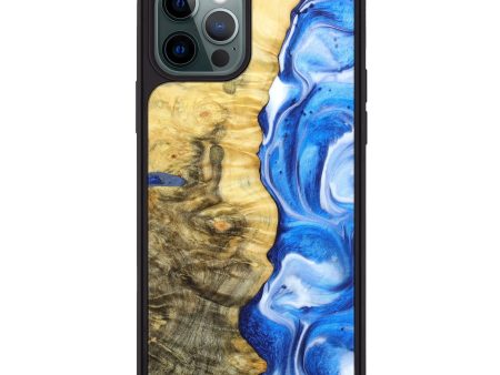 iPhone 12 Pro Wood+Resin Phone Case - Sariyah (Blue, 632482) on Sale