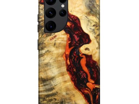 Galaxy S22 Ultra Wood+Resin Live Edge Phone Case - Zavier (Red, 633053) Sale