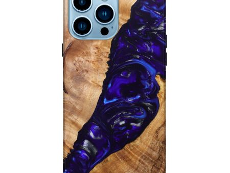 iPhone 14 Pro Max Wood+Resin Live Edge Phone Case - Delores (Purple, 631846) on Sale