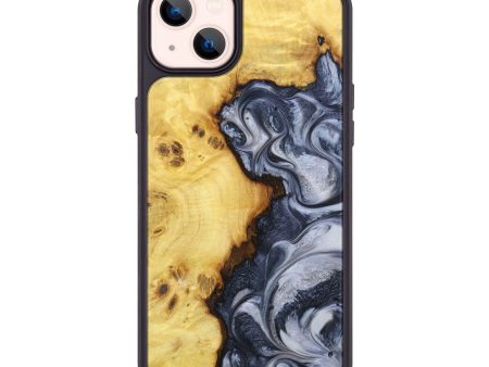 iPhone 14 Plus Wood+Resin Phone Case - Blaire (Black & White, 632450) Cheap