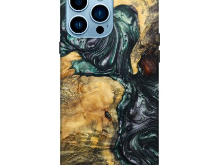 iPhone 14 Pro Max Wood+Resin Live Edge Phone Case - Maranda (Green, 632702) Online