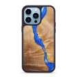 iPhone 14 Pro Max Wood+Resin Phone Case - Caylee (Blue, 637428) Supply