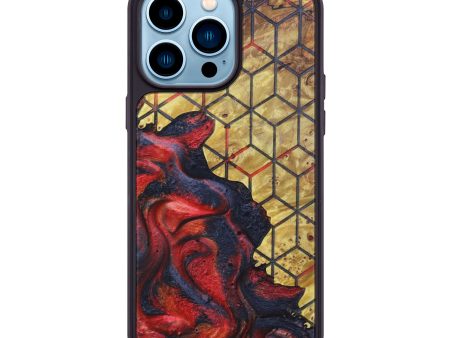 iPhone 14 Pro Max Wood+Resin Phone Case - Adrianna (Pattern, 631666) Discount