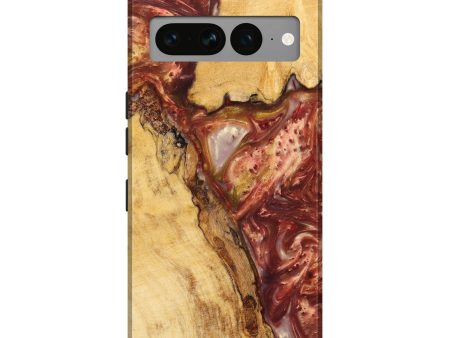 Pixel 7 Pro Wood+Resin Live Edge Phone Case - Peggie (Red, 633174) on Sale