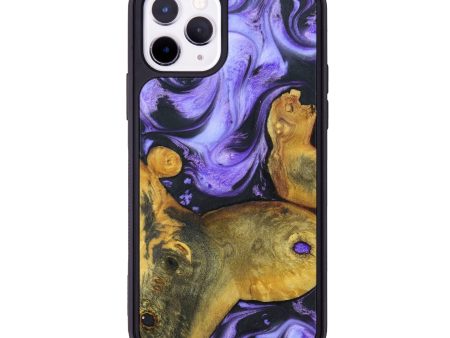 iPhone 11 Pro Wood+Resin Phone Case - Carroll (Purple, 631341) For Sale