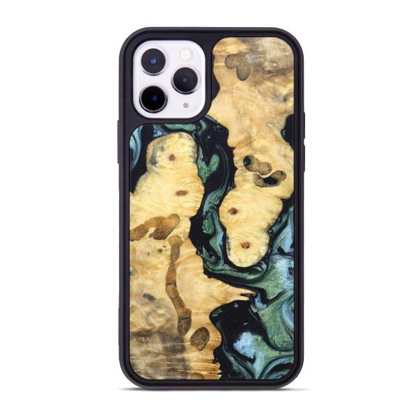 iPhone 11 Pro Wood+Resin Phone Case - Aya (Green, 631208) Sale