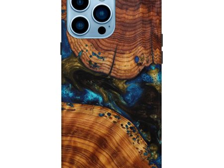 iPhone 14 Pro Max Wood+Resin Live Edge Phone Case - Rhea (Artist Pick, 633828) Cheap