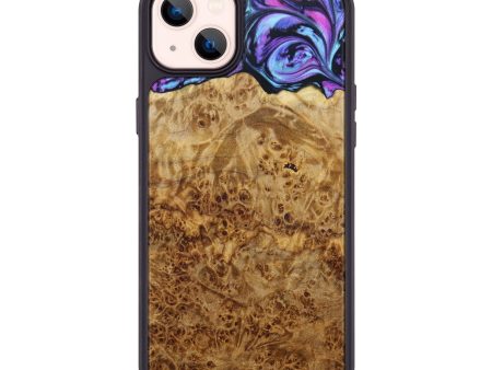 iPhone 14 Plus Wood+Resin Phone Case - Aylin (Purple, 635285) Online now