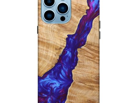 iPhone 14 Pro Max Wood+Resin Live Edge Phone Case - Seraphina (Artist Pick, 632228) For Cheap