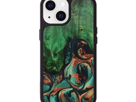 iPhone 13 Wood+Resin Phone Case - Antoinette (Green, 634569) Hot on Sale