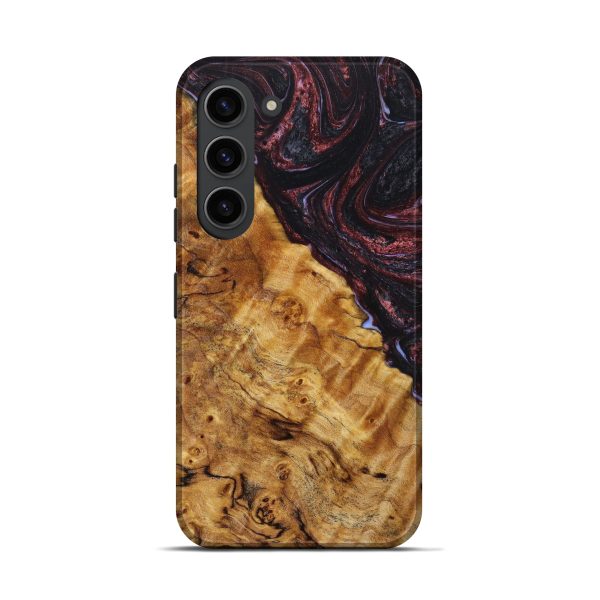 Galaxy S23 Wood+Resin Live Edge Phone Case - Hardyal (Red, 633844) Hot on Sale