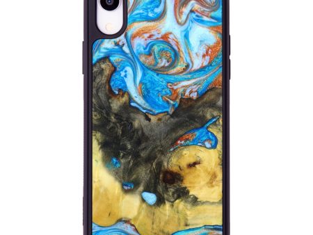 iPhone Xr Wood+Resin Phone Case - Ryan (Teal & Gold, 637297) Online