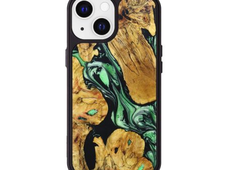 iPhone 13 Wood+Resin Phone Case - Castiel (Green, 632566) on Sale