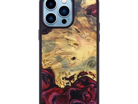 iPhone 14 Pro Max Wood+Resin Phone Case - Tiesha (Red, 632944) on Sale