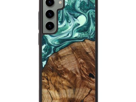 Galaxy S23 Plus Wood+Resin Phone Case - Dalary (Green, 631728) Sale